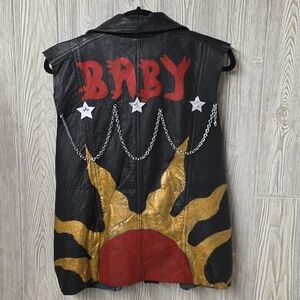 Rocky Horror Picture Show Eddie Leather Handmade Cosplay Costume Vest Mens Large